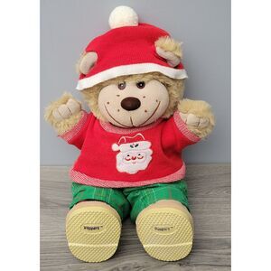 Vintage Trappers Christmas Teddy Bear 16"‎ Santa Clause Stuffed Animal Plush